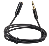 Câble d'extension audio auxiliaire 3,5 mm mâle-femelle tressé en nylon pour iPhone, iPad, smartphones, tablettes, lecteurs multimédias