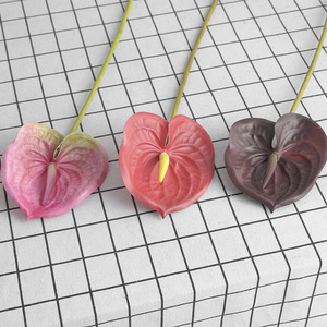 3D-printed small anthurium/flamingo flower bouquet for photoshoot; living room home decor; anthurium/flamingo flower. - Product Image 1