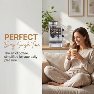Espresso <b>Coffee</b> Maker with 1350W Power Automatic Cleaning Twin Brewing System and One <b>Touch</b> Control for Easy Operation - Product Image 6