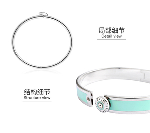 Brazalete de Esmalte de Moda con MOQ Bajo, Joyería Elegante de Latón Plateado para <span class=keywords><strong>Mujer</strong></span>, Venta al por Mayor para Uso Diario y Fiestas - Product Image 5
