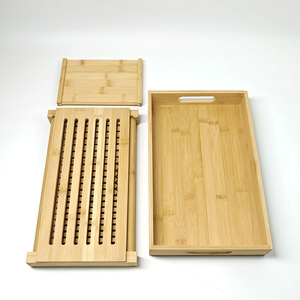 Bán buôn có thể gập lại bánh mì tre <span class=keywords><strong>Slicer</strong></span> với Crumb Catcher khay Baking & Pastry công cụ - Product Image 3