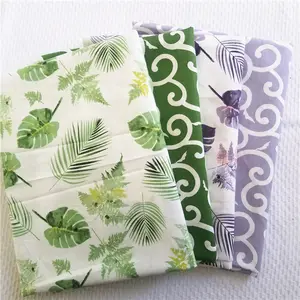 Tissu imprimé feuille de Basho pour literie d'enfant, tissu en coton tissé, teint uni, 100% coton, motifs personnalisés, sergé, 10 mètres