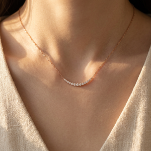 ซัพพลายเออร์ฮ่องกง ขายส่งเครื่องประดับชั้นดี ทองคำแท้ 18K สีโรสโกลด์ จี้เพชรแท้ธรรมชาติ สร้อยคอ ของขวัญสำหรับผู้หญิง สวมใส่ได้ทุกวัน - Product Image 5