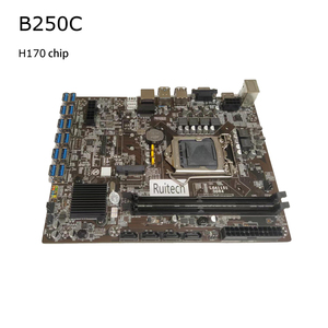 12กราฟิกการ์ดเมนบอร์ด B250C V1.0 12P 1X กับ Intel <span class=keywords><strong>H170</strong></span> B250C PCH ชิปเซ็ต LGA1151สนับสนุน G3900 G3930 - Product Image 1