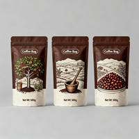 Nouvel Arrivage – Sachet Doypack Personnalisé Réutilisable avec Fermeture Zip pour Emballage de Café, Conception sur Mesure, Sac en Mylar