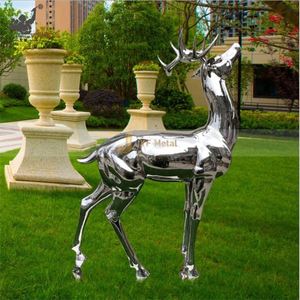 Escultura de Jardín Personalizada de Acero Inoxidable, Estilo Art Deco, Impermeable y Duradera, para Decoración de Paisajes Modernos al Aire Libre - Product Image 2