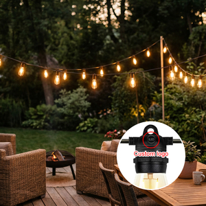 IP65 E26 E27 Outdoor Weatherproof 10M 14.4M 20M Commercial Grade <strong>Lights</strong> with Hanging Sockets <strong>String</strong> <strong>Light</strong> Warm White LED <strong>Bulbs</strong> - Product Image 1