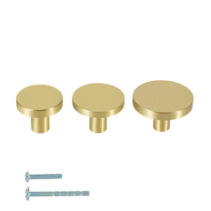 Modern Luxury Single Hole Gold Handle Nordic Aluminum Alloy Light <b>Copper</b> Black Drawer Hardware for Kitchen Bedroom Bathroom - Product Image 1