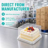 Muestra Gratuita de Caja Transparente para Cupcakes con Tapa Transparente y Cuchara
