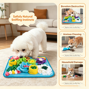 Alfombra de Tela Moderna para Perros, Juguete de Rompecabezas, Alfombra de Alimentación, Juguete de Enriquecimiento, Alivio de la Ansiedad, Entrenamiento Interactivo de Alimentación Lenta - Product Image 4