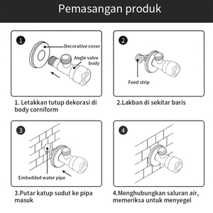 วาล์วปรับมุม Pano.V อุปกรณ์ห้องน้ำ ยี่ห้อ Yuhuan รุ่น Gold Dragon Angle Ball Check Stop Seat Valve ขนาด 1/2 นิ้ว สำหรับโถสุขภัณฑ์ ห้องน้ำ ผลิตที่เมืองเฉวียนโจว - Product Image 6