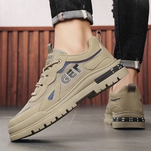 Chaussures de travail tendance pour hommes, à lacets, semelle souple, respirantes, bottes de sécurité pour les sports de plein air et usage quotidien - Product Image 3