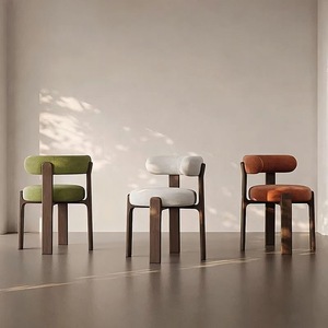 Chaise de salle à manger en bois massif de style rétro <span class=keywords><strong>français</strong></span>, design du milieu du siècle, luxe léger pour la maison et les gîtes - Product Image 6