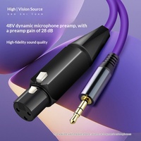 Câble de micro XLR, câble XLR mâle vers femelle 48V compatible avec la carte son, le mixeur, blindage en graphène anti-interférences