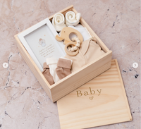 Boîte cadeau en bois de pin personnalisable JUNJI - Forme et taille personnalisées pour les cadeaux d'occasion (mariage/douche de bébé/anniversaire)