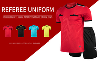 Tenues d'arbitre de football pour adultes, uniformes d'arbitre de football professionnels respirants pour hommes, maillot d'arbitre de football
