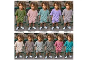 Conjunto de Ropa de Verano para Niño, Ropa Deportiva para Niños, Color Sólido, 100% Algodón, Camiseta Informal + Pantalones Cortos, Conjunto de Ropa para Niños - Product Image 2