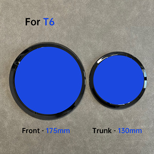 Juego de 2 Emblemas de Repuesto para Coche T5 T6, Delantero y Trasero, para Volkswagen VW Transporter T5 T6, Cromado y Negro Brillante - Product Image 2