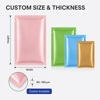 Pochettes plates métallisées brillantes personnalisées à trois soudures latérales pour l'emballage de friandises et de compléments alimentaires pour animaux de compagnie