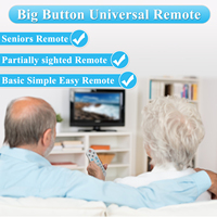 Control remoto universal con botones grandes y retroiluminación, reemplaza todos los controles remotos infrarrojos para televisores, reproductores de DVD, decodificadores y más