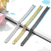 Bracelet en acier inoxydable 316L à maillons crocodile pour homme, bracelet de montre, finition PVD or, argent, noir, bijoux, meilleure idée cadeau 2026