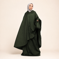 Ensemble de prière Mukena pour femmes, vêtements islamiques modestes avec capuche et fermeture éclair