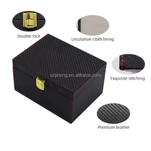 Factory Car Keyless Faraday Cage With Black PU Leather Shell Anti Theft Key Fob RFID Signal Blocker Box Faraday Box