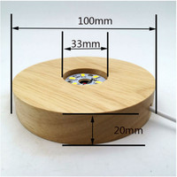 Support de lampe en bois à Base de couleur blanche, lumière chaude, présentoir à LED, support de lampe, vintage
