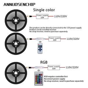 5M/لفة DC 12V فليكس LED قطاع 5050 SMD 60 المصابيح/<span class=keywords><strong>m</strong></span> الأسود/الأبيض الشركة العامة للفوسفات لون واحد RGB RGBW WW ضوء بار للتلفزيون زخرفة خلفية - Product Image 5