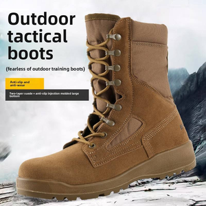 Botas de Desierto Personalizadas de Cuero de Gamuza Cómodas e Impermeables, Color Verde Camuflaje Coyote, Colores Opcionales, Botas de Caza para Deportes - Product Image 3