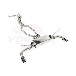 Système d'échappement Catback Vortex en acier inoxydable avec soupape pour Audi Q7 3.0T 3.6 avec silencieux central carré et doubles sorties chromées - Product Image 1