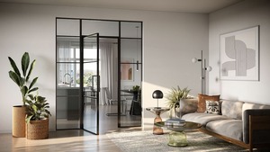 Cloison <span class=keywords><strong>en</strong></span> verre moderne pour les espaces <span class=keywords><strong>de</strong></span> vie ouverts et les solutions <span class=keywords><strong>de</strong></span> division d'espaces intérieurs résidentiels - Product Image 4