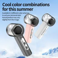 Ventilateur portable T61 USB à 199 vitesses, haute vitesse, avec affichage numérique intelligent, mini ventilateur personnel pour voiture et voyage