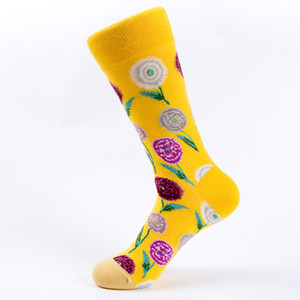 Primavera Flores florales coloridas <span class=keywords><strong>Calcetines</strong></span> de <span class=keywords><strong>mujer</strong></span> Diseñador colorido <span class=keywords><strong>Calcetines</strong></span> de moda de punto para damas - Product Image 6