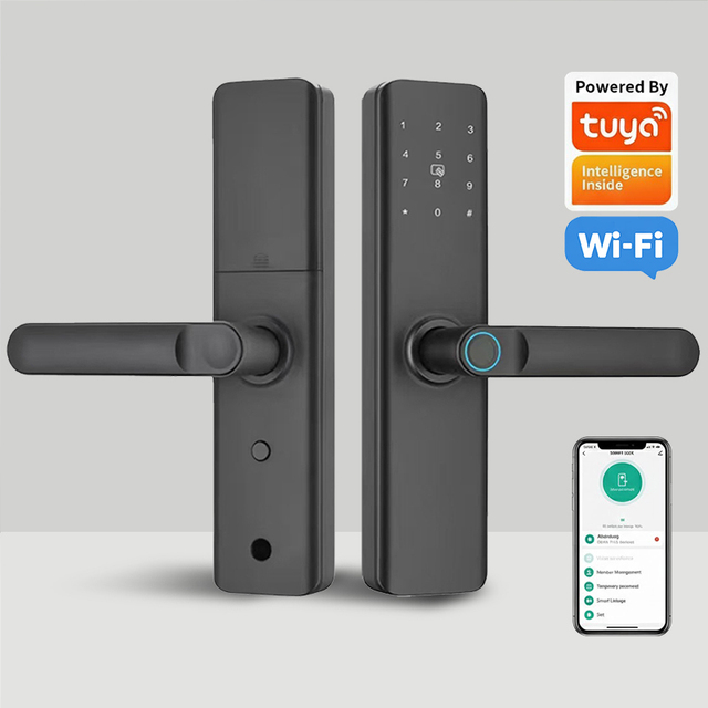 Advanced Smart Fingerprint Door Lock Bluetooth TTlock App Keyless Entry Lock for Home Bedroom Office Tuya WiFi Remote Unlocking