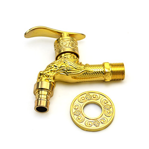 Robinet à robinet unique sculpté Dragon en or antique MCBKRPDIO support mural pour salle de bain cuisine en alliage de <span class=keywords><strong>Zinc</strong></span> lave-linge bassin - Product Image 3