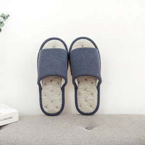 Vier Seizoenen Paar Binnenpantoffels Linnen Bovenwerk Open Teen Antislip PVC Zool Zachte Gedempte Zool voor Slaapkamer Huis Dagelijks Casual Gebruik - Product Image 5