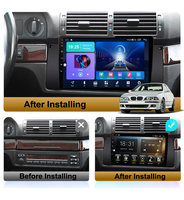 Autoradio 9 pouces pour BMW E39 E53 X5 1995-2003, Apple CarPlay sans fil, Android Auto, navigation GPS, WiFi, FM, écran tactile, DSP, stéréo, AUX