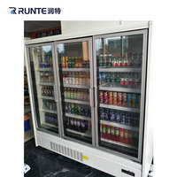 Porte en verre verticale de grande capacité réfrigérateur d'affichage réfrigéré refroidissement par air distributeur automatique de boissons à prix compétitif