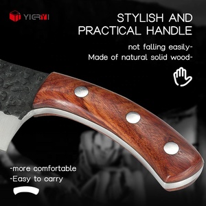 Cuchillo de Cocina de Acero con Alto Contenido de Carbono Forjado de 6 Pulgadas con Mango de Madera de Palisandro, Cuchillo Chino de Cocina - Product Image 4