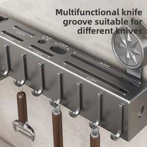 Étagère de rangement en métal pour équipement de cuisine, support magnétique pour couteaux, support mural pour accessoires de cuisine, organisateur - Product Image 5