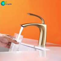 Robinet de lavabo de salle de bain Wayon moderne en laiton, à montage sur pont, monotrou, monocommande, eau chaude/froide, avec fonction de mesure, finition polie