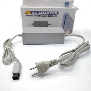 DC 12V 3.7A güç kaynağı adaptörü Nintendo Wii konsolu için oyun yerine 100-240V ab abd tak şarj aleti kablosu aksesuarları