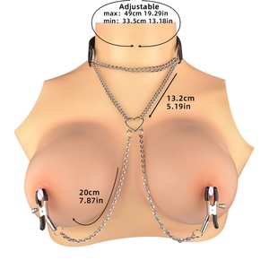 QKKQ Metal Nipple Clamps Breast Clips Leather Collar Clamp Clitoris Clips Nipple <b>Toys</b> BDSM Bondage Sex <b>Toys</b> <b>for</b> Women <b>Men</b> - Product Image 2