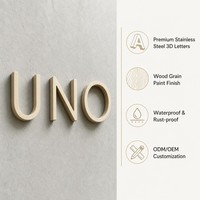 Insegna 3D in Legno Naturale Personalizzata, Lettere Alfabetiche in Legno Massiccio per Decorazione Interna di Negozi e Studi