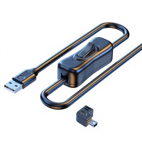 Câble de données USB miniature en cuivre avec connecteur en T pour charge et transfert de données vers le haut/bas, gauche/droite, pour enregistreur de conduite, modèle YY-USB-ka01a