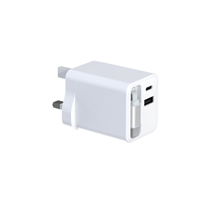 Hot 65W gan sạc nhanh USB C Cổng kép có thể gập lại tường sạc có thể thu vào cáp PC điện thoại di động Bộ sạc hỗ trợ QC 3.0 - Product Image 2