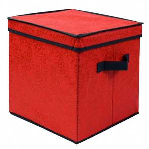 Christmas Ornament <b>Storage</b> <b>Box</b> <b>Decorative</b> Divided Cardboard Christmas Ornament <b>Storage</b> <b>Box</b> with Handles - Product Image 5