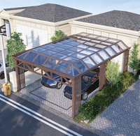 Véranda extérieure modulaire préfabriquée en aluminium et verre, moderne et autoportante, pour villa et appartement
