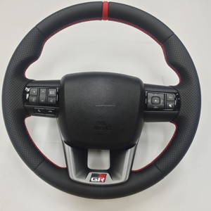 원래 디자인 하이 퀄리티 D-자형 블랙 스포츠 스티어링 휠 모든 자동차 <span class=keywords><strong>Hilux</strong></span> 비고 LC 71 72 73 74 75 76 77 에 사용 - Product Image 4